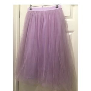 NWT lavender tulle midi skirt